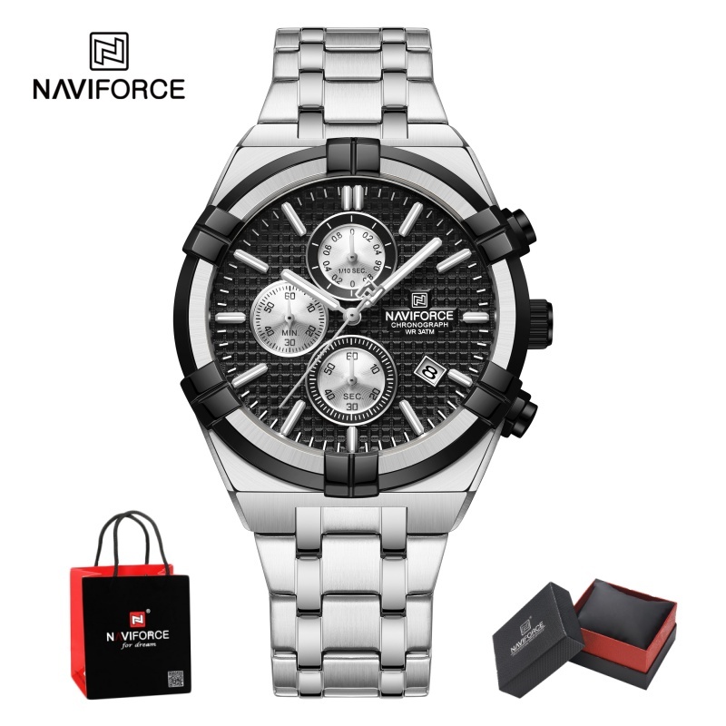 Luxury Watch Men - NAVIFORCE Heren Quartz Chronograaf Horloge Waterdicht