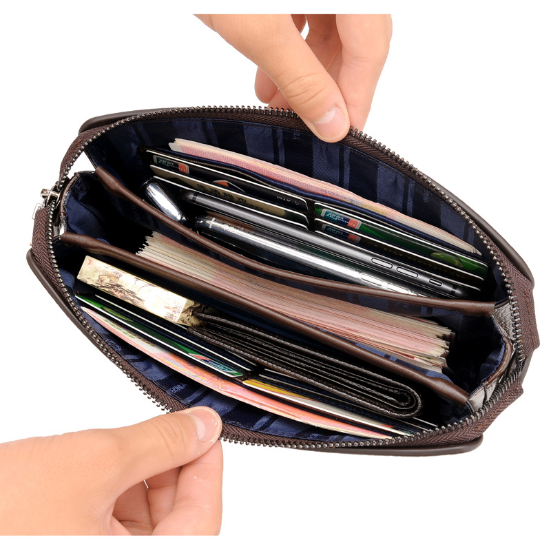 Mannelijke lange geldportefeui - Leather Wallet Men recensie en prijs